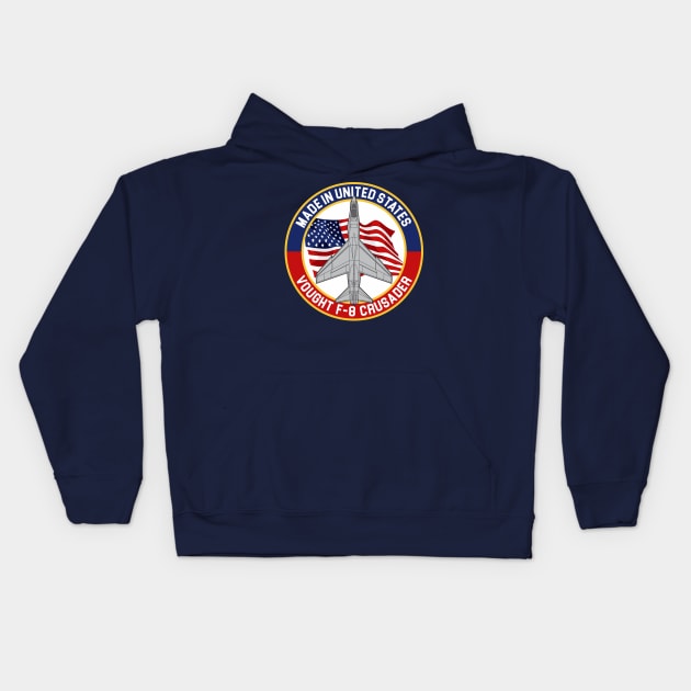 Vought F-8 Crusader Kids Hoodie by MBK